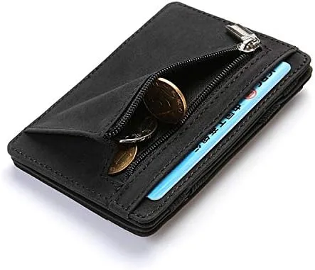 Vista 5 de Fida&Moon - Monedero de piel sintética para hombre, diseño de carteras mágicas