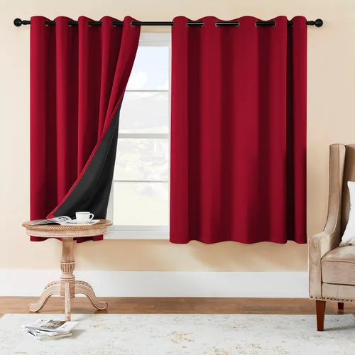 Vista 39 de Rutterllow - Cortinas 100% opacas, paneles de cortina con ojales, aislamiento térmico y bloqueo de luz para habitación y sala de estar