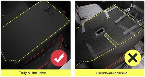 Vista 8 de Juego completo de fundas de asiento personalizadas para Prado 2004-2008 7 asientos cuero asiento cojín protector negro