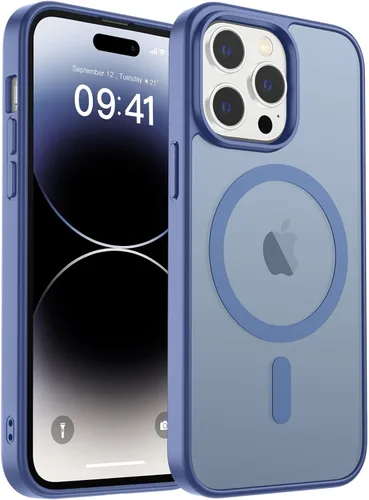Vista 127 de zapica Funda magnética para iPhone Air, con protector de pantalla de vidrio templado, compatible con MagSafe, translúcida mate, a prueba de golpes