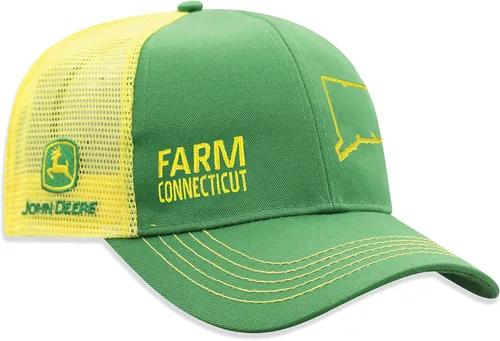 Vista 73 de John Deere Gorra de béisbol con logotipo y malla trasera con contraste, para hombre