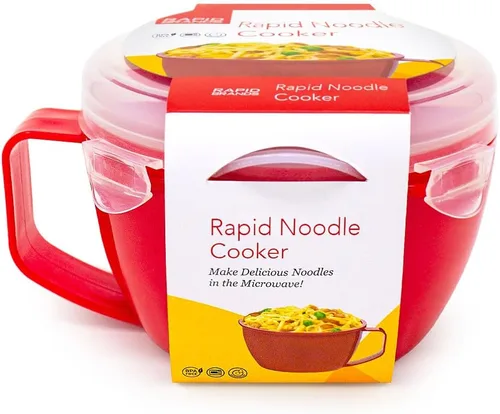 Vista 15 de Rapid Ramen Cooker Utensilios de cocina para microondas para ramen instantáneo Sin BPA y apto para lavavajillas Perfecto para dormitorio Negro