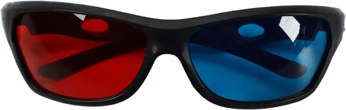 Vista 10 de Othmro Gafas de estilo 3D duraderas, gafas de visión 3D, gafas de juego de películas 3D, gafas de juego de películas rojo-azul, gafas 3D, marco
