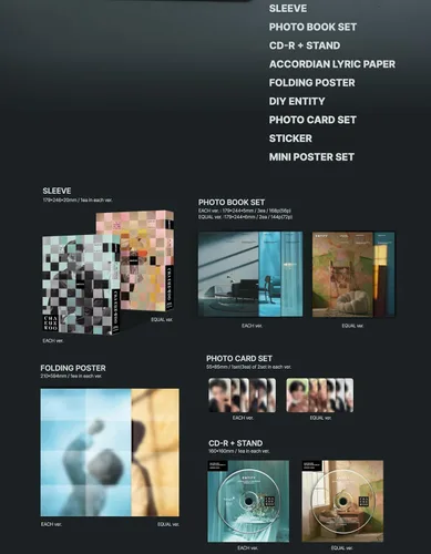 Vista 3 de Astro Cha Eunwoo Entity 1st Mini Album 2 Versión SET CD+1p Póster Plegable en Pack+PhotoBook+3p PhotoCard+1ea Sticker+1ea DIY Entity+1p Acordeón