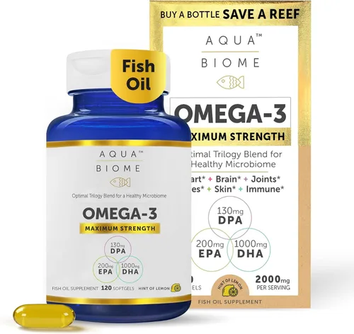 Vista 9 de Aqua Biome by Enzymedica Omega 3 Aceite de pescado de máxima resistencia