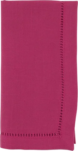 Vista 100 de SARO LIFESTYLE Servilleta de cóctel con borde cosido (juego de 12), negro, 6"x6