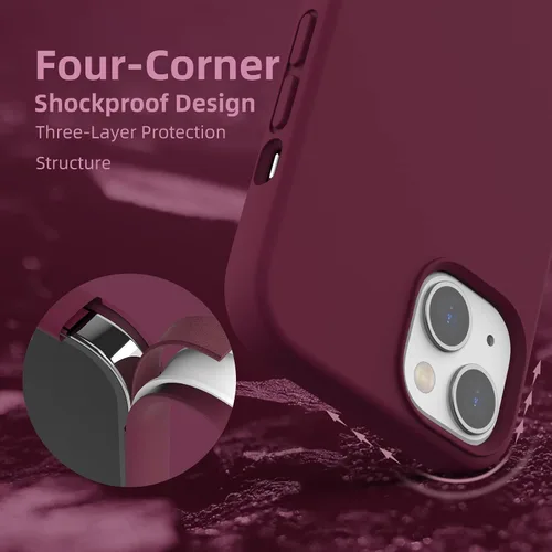 Vista 196 de Funda de silicona líquida compatible con iPhone 12 Pro Max 6.7 pulgadas, funda de gel de protección completa con forro de microfibra, funda