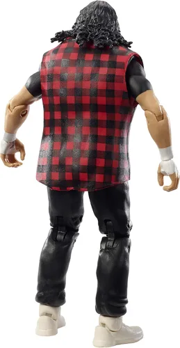 Vista 5 de WWE Elite Collection Mick Foley WrestleMania 22 Figura de acción con articulación de lujo, detalles realistas, equipo de anillo auténtico, manos