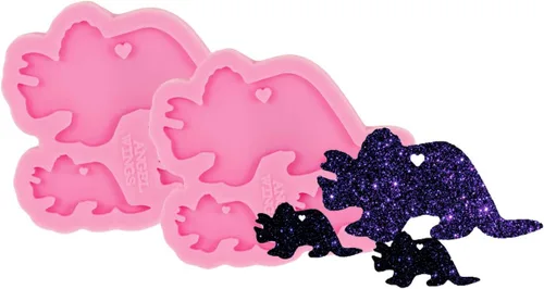 Vista 7 de Shiny Bear Family - Molde para llavero de resina para hacer manualidades con arte epoxi