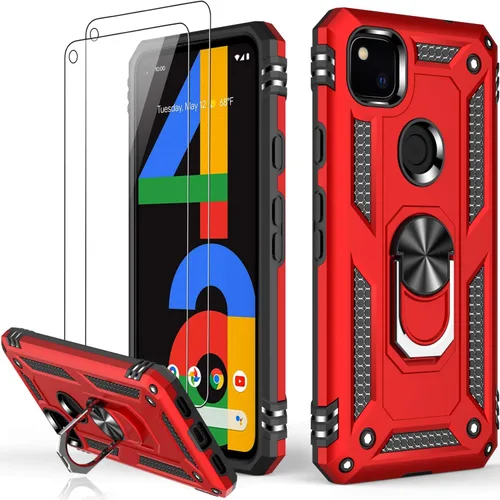 Vista 43 de LUMARKE para Google Pixel 3A XL - Funda con protector de pantalla, funda protectora grado militar probada contra caídas de 16 pies con soporte