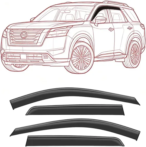 Vista 10 de Protector de lluvia adhesivo compatible con Toyota RAV4 2019-2025, protector de parabrisas de policarbonato, deflector de viento para ventana