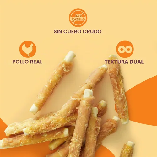 Vista 4 de Jungle Calling Galletas de pollo para perros, golosinas masticables suaves sin cuero crudo para recompensas de entrenamiento, 10.6 onzas