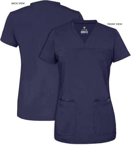 Vista 5 de Adar Pro - Ropa quirúrgica para mujer, camisa con cuello en V