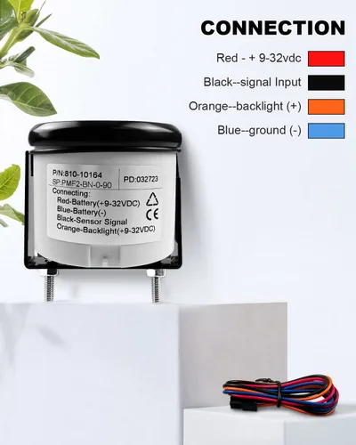 Vista 5 de ANODZU Medidor de combustible de 0 a 90 ohmios, esfera de 2.047 in, retroiluminación LED, impermeable, universal, para automóvil, barco, marino