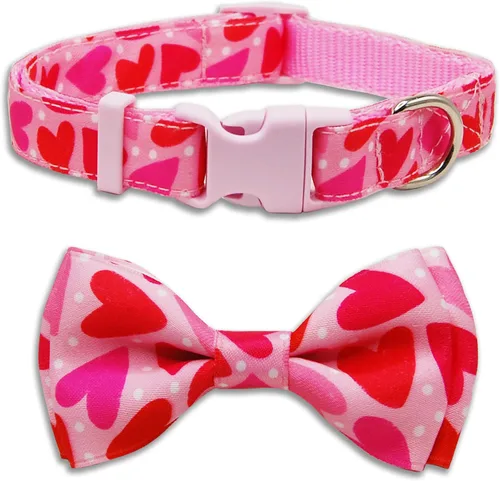 Vista 10 de Collar de perro de Halloween con corbatín, collar ajustable de vacaciones con estampado de fantasma con hebilla resistente, 3 tamaños para perros