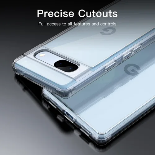 Vista 6 de JETech Funda para Google Pixel 7a de 6.1 pulgadas 2023, no se pone amarillenta, a prueba de golpes, funda protectora para teléfono, parte trasera
