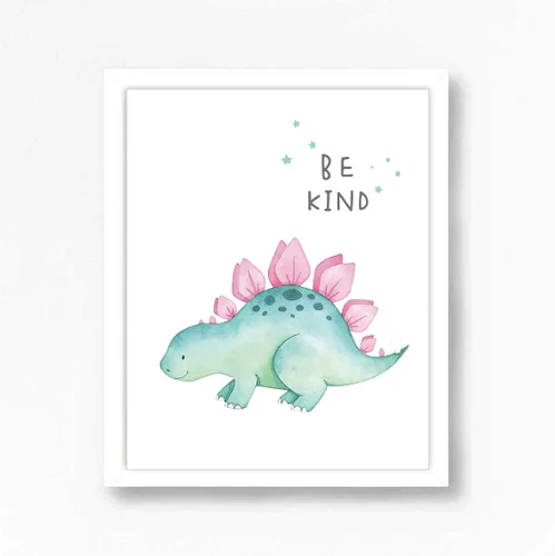 Vista 3 de Gubrandin Póster de acuarela con frase motivacional, con cita motivacional, decoración de habitación del bebé, decoración de animales divertidos