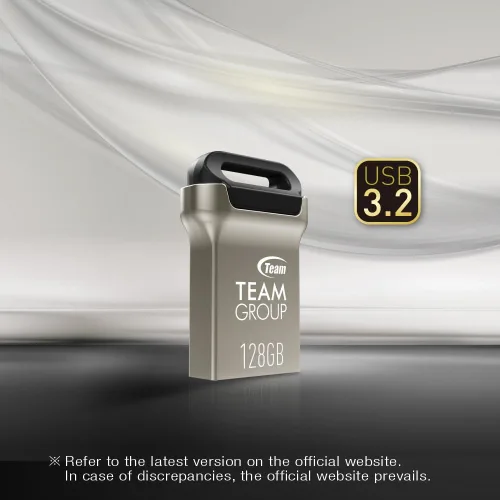 Vista 2 de TEAMGROUP C162 32GB USB 3.2 Gen 1 USB 3.1/3.0 Mini Fits Metal Lectura 100MB/s Flash Thumb Drive Almacenamiento de Datos Externo Memory Stick