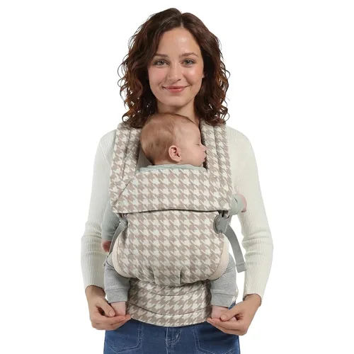 Vista 8 de MISSWISDOM Portabebés para recién nacidos a niños pequeños, portabebés ajustable, portabebés, portabebés canguro con correas de hombro anchas, beige