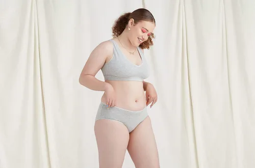 Vista 6 de MeUndies Hipster de algodón orgánico elástico para mujer, calzones cómodos, tela exclusiva de Tienda, Claro