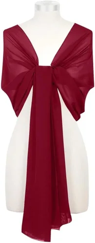 Vista 6 de Chales de gasa para mujer, bufandas para dama de honor, boda, noche, graduación, fiesta, ocasiones especiales, vestidos de 90 x 20 pulgadas