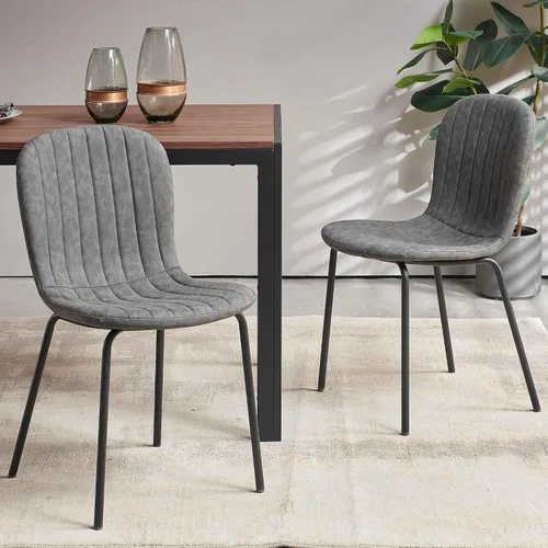 Vista 15 de Juego de 4 sillas de comedor de terciopelo, sillas de cocina modernas con patas de metal para sala, dormitorio, comedor, sillas negras para comedor