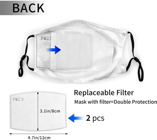 Vista 5 de Mascarilla facial del clan escocés Robertson moderna máscara facial de tela de tartán con bolsillo para filtro, pañuelos faciales lavables