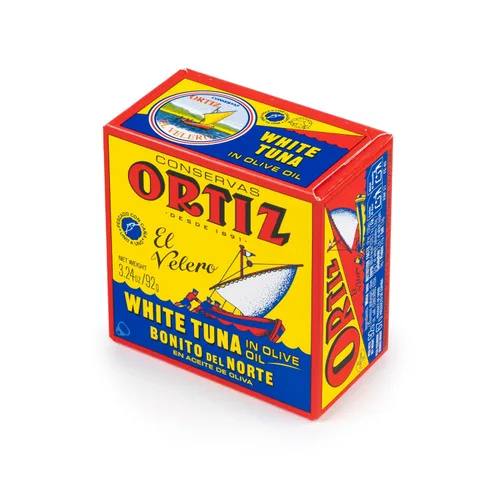 Vista 6 de Ortiz Atún blanco en aceite de oliva, rebanadas tiernas frescas, atún silvestre español, alto en proteínas y grasas Omega 3, excelente en ensaladas