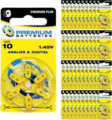 Vista 41 de Pilas Premium para audífonos, tamaño 10, 1.45V, con pestaña amarilla (6 pilas)