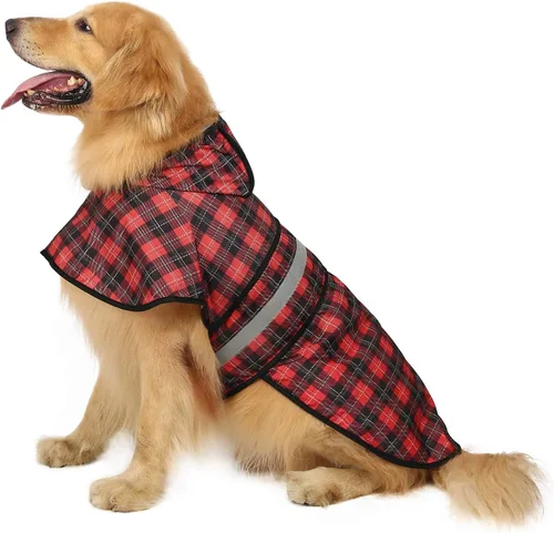 Vista 40 de HDE - Impermeable protector con capucha para perros y cachorros, tallas de la S a la XL (diseño de patos de goma, talla S)