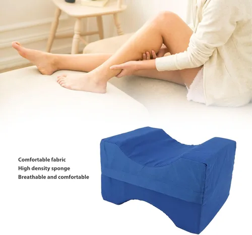 Vista 4 de Almohada de rodilla para dormir de lado, almohada de espuma viscoelástica para piernas entre las piernas, almohada para dolor de cadera y espalda