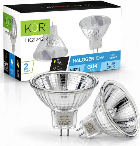 Vista 10 de KOR Paquete de 2 bombillas MR11 de 6 voltios de precisión halógena reflector de fibra óptica 6V (5)