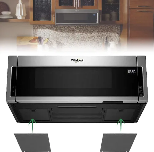 Vista 2 de Filtros de aire de repuesto de carbón activado para horno de microondas, compatibles con Whirlpool de perfil bajo sobre la gama, modelos de campana