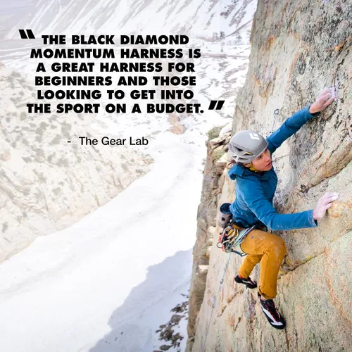Vista 5 de BLACK DIAMOND Women’s Momentum Rock Climbing Harness Dual Core Construction Adjustable Waist & Leg Loops