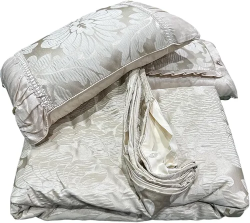 Vista 7 de SARA - Juego de funda de edredón de 13 piezas, tamaño matrimonial, incluye funda de edredón beige + juego de sábanas 100% algodón, falda de cama +