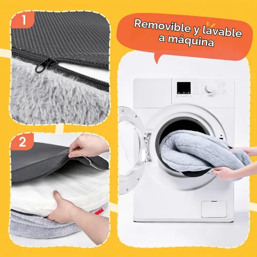 Vista 7 de BurgeonNest - Cama ortopédica para perros grandes, sofá suave impermeable con almohada, cama con respaldo, funda extraíble y lavable, base