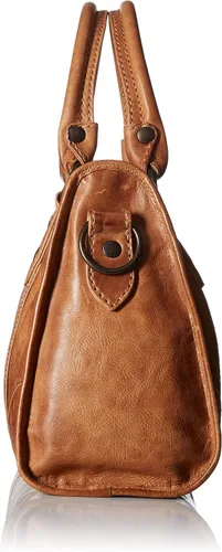 Vista 3 de Frye Melissa - Bolso de mano de piel con cremallera y correa ajustable para el hombro y asa superior