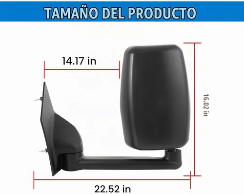 Vista 7 de JDMSPEED Espejo retrovisor lateral izquierdo del conductor compatible con Chevy Express GMC Savana 1500/2500/3500 2003-2019 con ajuste manual