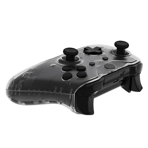 Vista 8 de eXtremeRate Transparent Clear Faceplate Side Rails for Xbox One Wireless Controller Model 1708, Replacement Front Housing Shell Panels for Xbox One