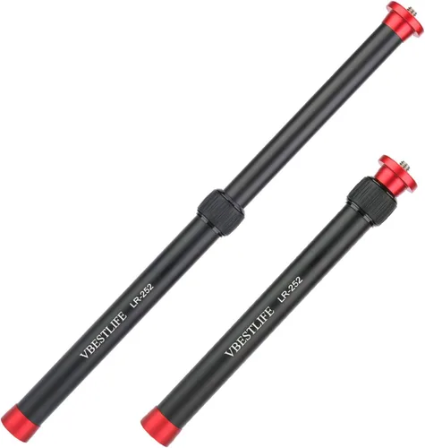 Vista 8 de Yosoo Health Gear Extensor de trípode, varilla de extensión monopod de aleación de aluminio para cámara, rojo, rosca 1/4-20, montaje en el piso