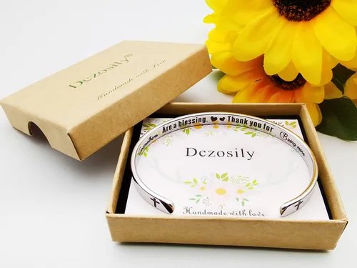 Vista 266 de Pulseras inspiradoras para mujer, joyería de acero inoxidable, con refranes, pulsera motivacional con mensaje oculto, pulseras grabadas para mejor