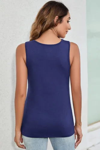 Vista 6 de Sosolism Rayon Nursing Tank Top for Breastfeeding Sleeveless Maternity Vest Pregnancy Clothes Maternity 3 Pack