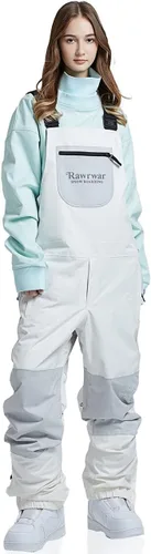 Vista 9 de HOUZONIY Unisex Snow Bib Pants for Women Waterproof Insulated,Mens Snow Overalls Loose Fit,Ski Overalls for Winter
