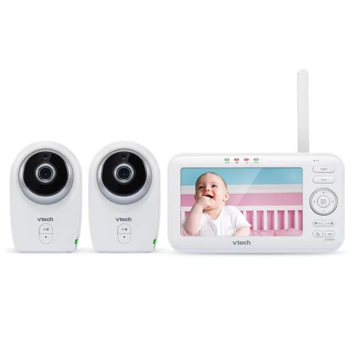 Vista 9 de VTech VM351-2 Monitor de video para bebés con lente óptica gran angular intercambiable y lente óptica estándar, 720p