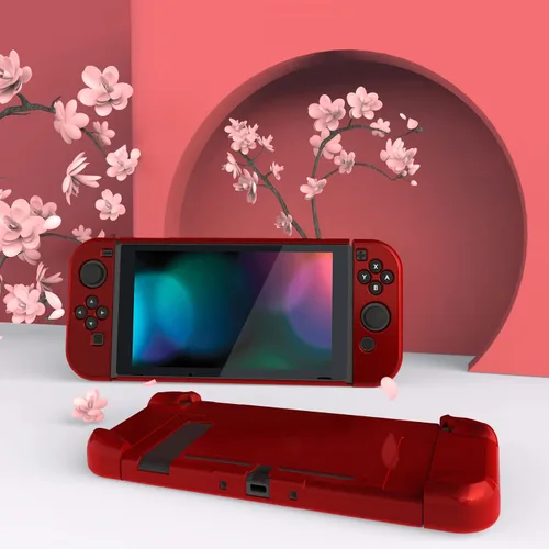 Vista 4 de eXtremeRate PlayVital - Carcasa trasera para consola Nintendo Switch, controlador de mano NS Joycon protector separable, carcasa dura, funda