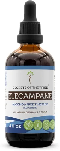 Vista 6 de Secrets of the Tribe Extracto líquido sin alcohol de Elecampane, suplemento de tintura de raíz seca de helenio de helenio (2 onzas líquidas)