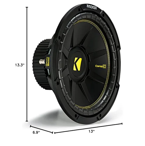 Vista 8 de KICKER CWCS124 CompC 12" Subwoofer Bobina de voz única 4-Ohm