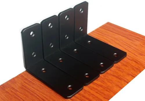 Vista 84 de Paquete de 2 soportes de estante en L de 6 pulgadas de largo x 4 pulgadas de alto x 1.5 pulgadas de ancho, 5 mm de grosor, soportes de estante