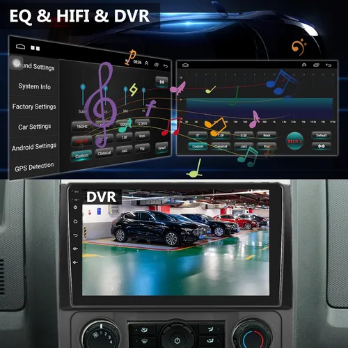 Vista 6 de Estéreo de coche Android para Ford Escape/Kuga y Mazda Tribute 2007-2012 - CarPlay con cable/inalámbrico y Android Auto, radio de pantalla táctil