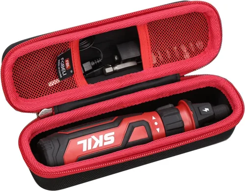 Vista 2 de FBLFOBELI Estuche rígido para destornillador inalámbrico recargable SKIL 4V SD561201 Hard EVA Shell, Shockproof & Water-Resistant, Double Zipper